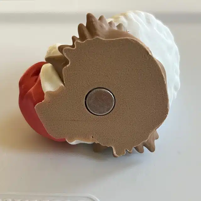 Christmas Bearded Dragon with Beard and Red Hat-MAGNET - Image 9