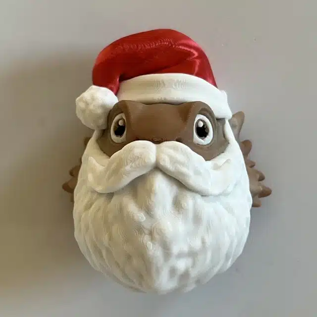 Christmas Bearded Dragon with Beard and Red Hat-MAGNET - Image 8