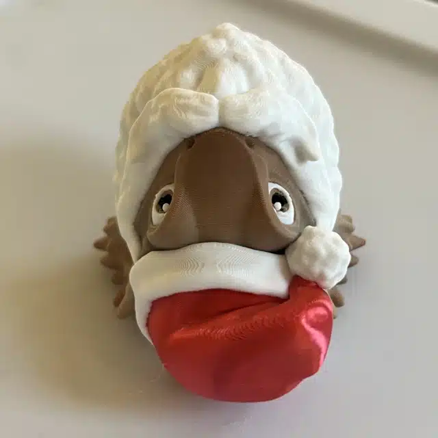 Christmas Bearded Dragon with Beard and Red Hat-MAGNET - Image 7