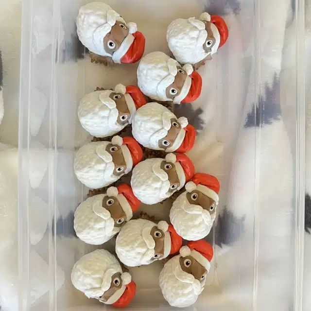 Christmas Bearded Dragon with Beard and Red Hat-MAGNET - Image 11