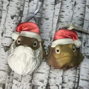 3D Printed Multicolor Santa Beardie Ornament