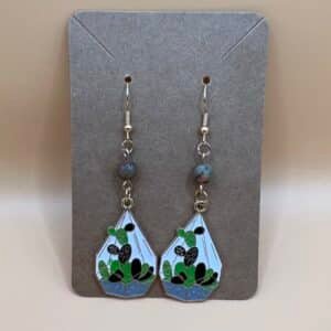 Geometric Terrarium Earrings- Gold