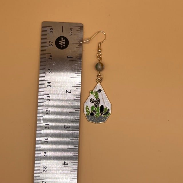 Geometric Terrarium Earrings- Gold - Image 10