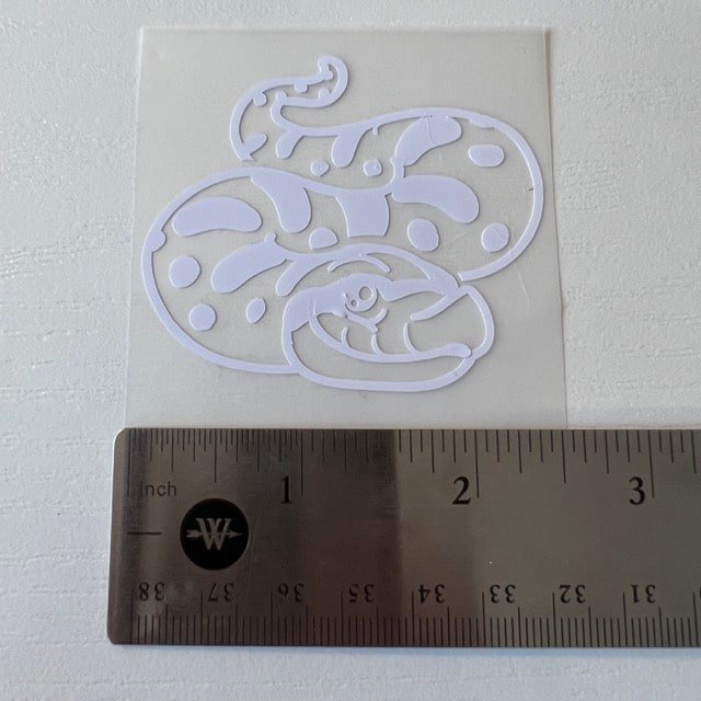 Hognose Snake Sticker- White Vinyl - Image 2