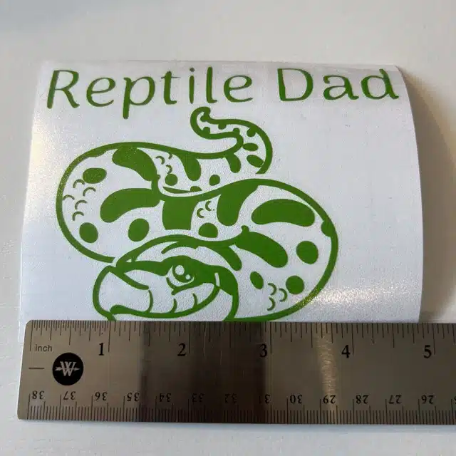 Reptile Dad Green Vinyl Sticker - Image 3