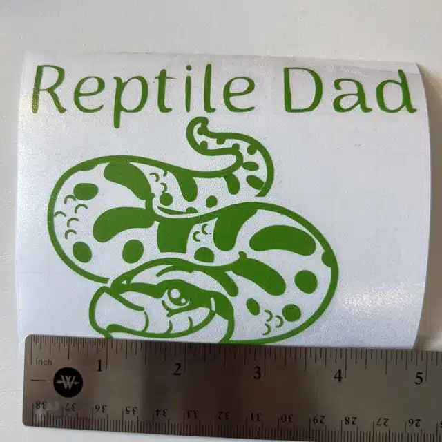 Reptile Dad Green Vinyl Sticker - Image 4