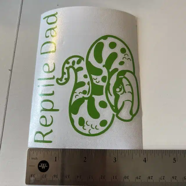 Reptile Dad Green Vinyl Sticker - Image 5