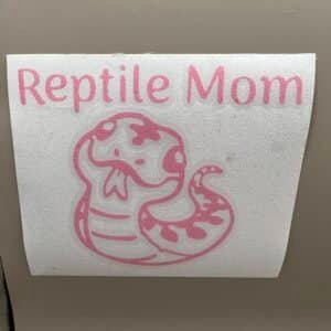 Reptile Mom Vinyl Sticker Pink