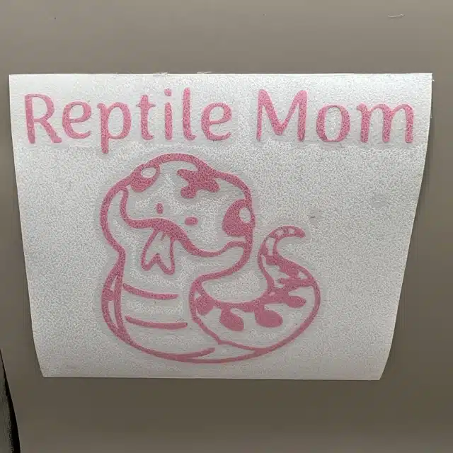 Reptile Mom Vinyl Sticker Pink