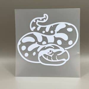 Hognose Snake Sticker- White Vinyl