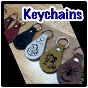 Faux Leather Keychains