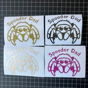 Spooder Dad Vinyl Sticker-Jumping Spider