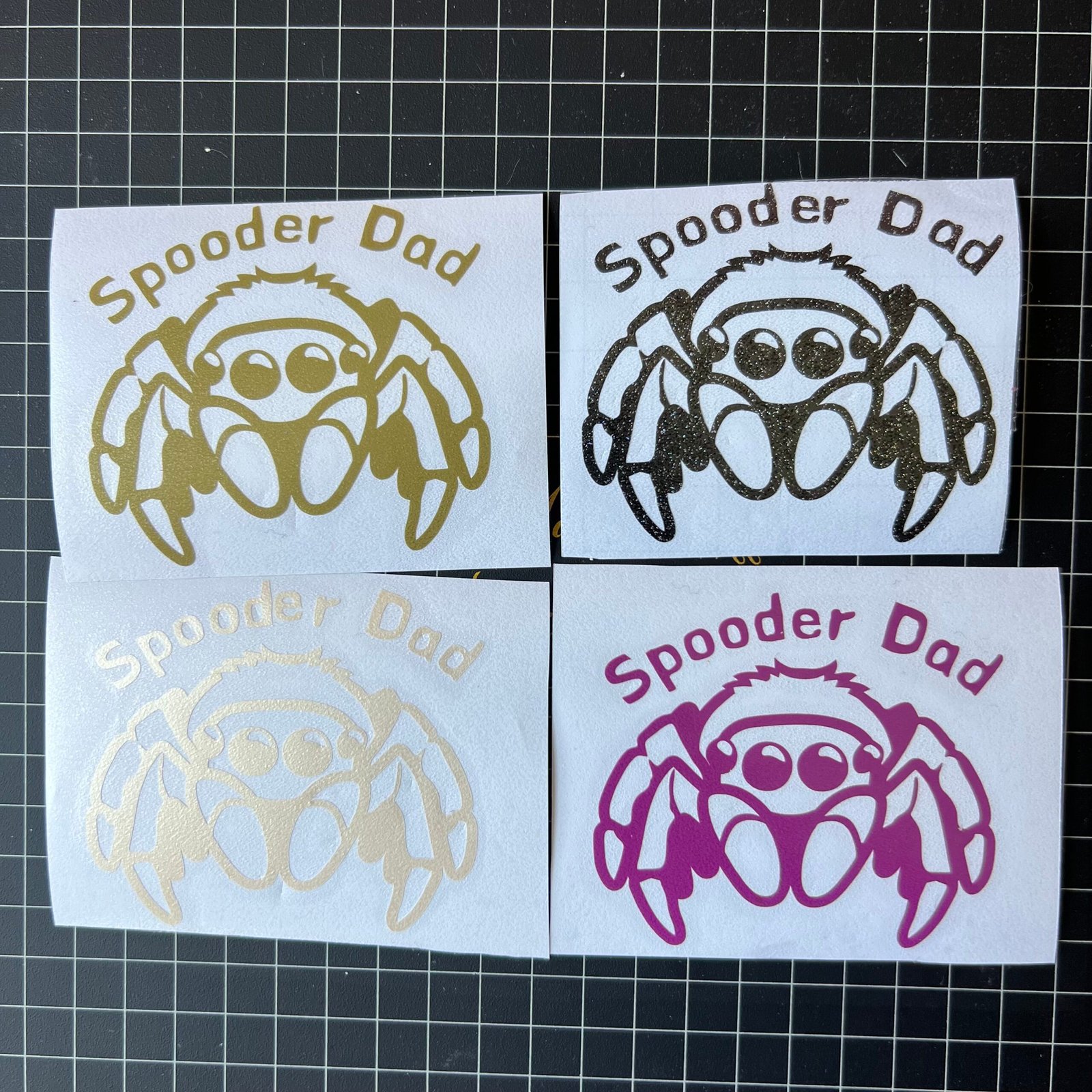Spooder Dad Vinyl Sticker-Jumping Spider