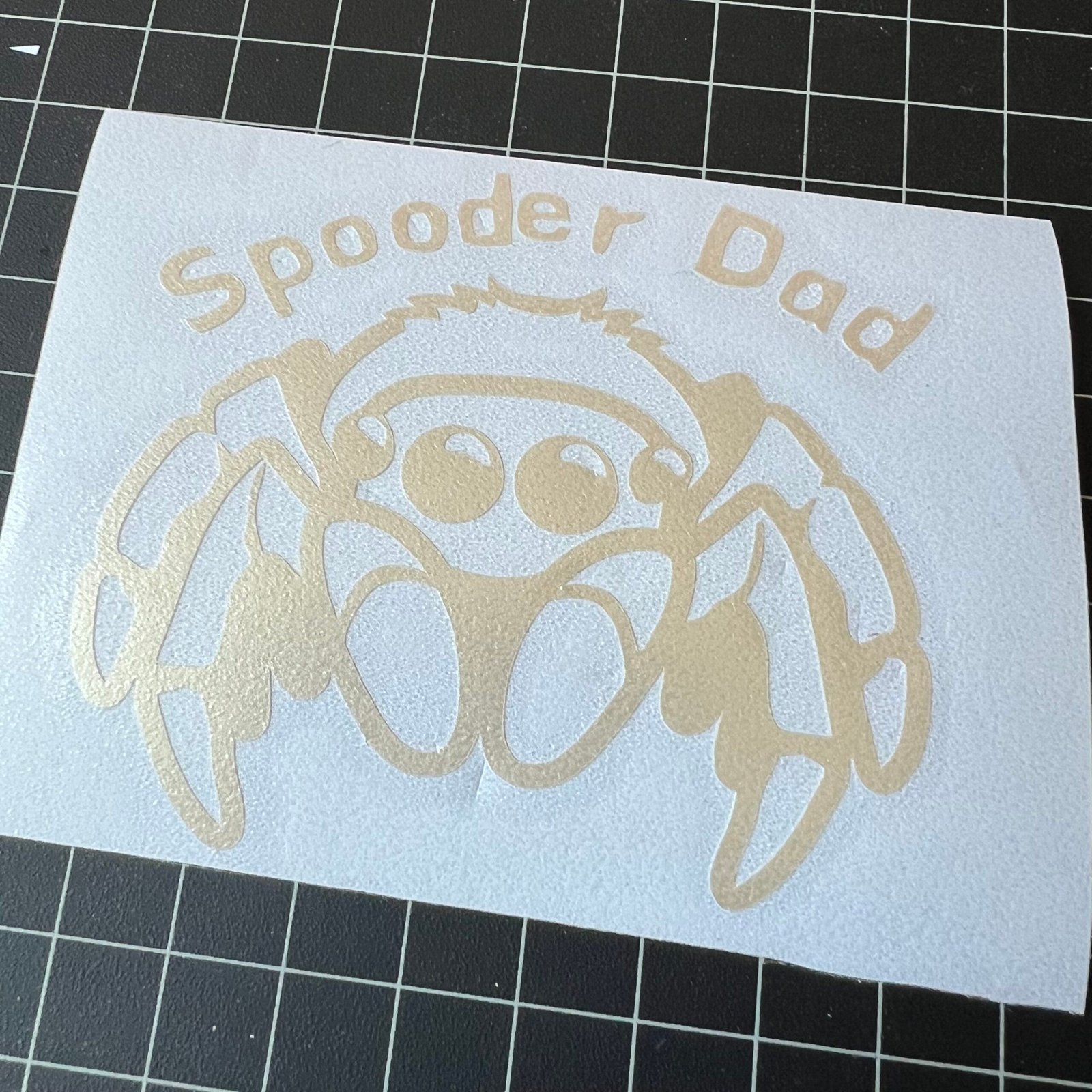 Spooder Dad Vinyl Sticker-Jumping Spider - Image 4